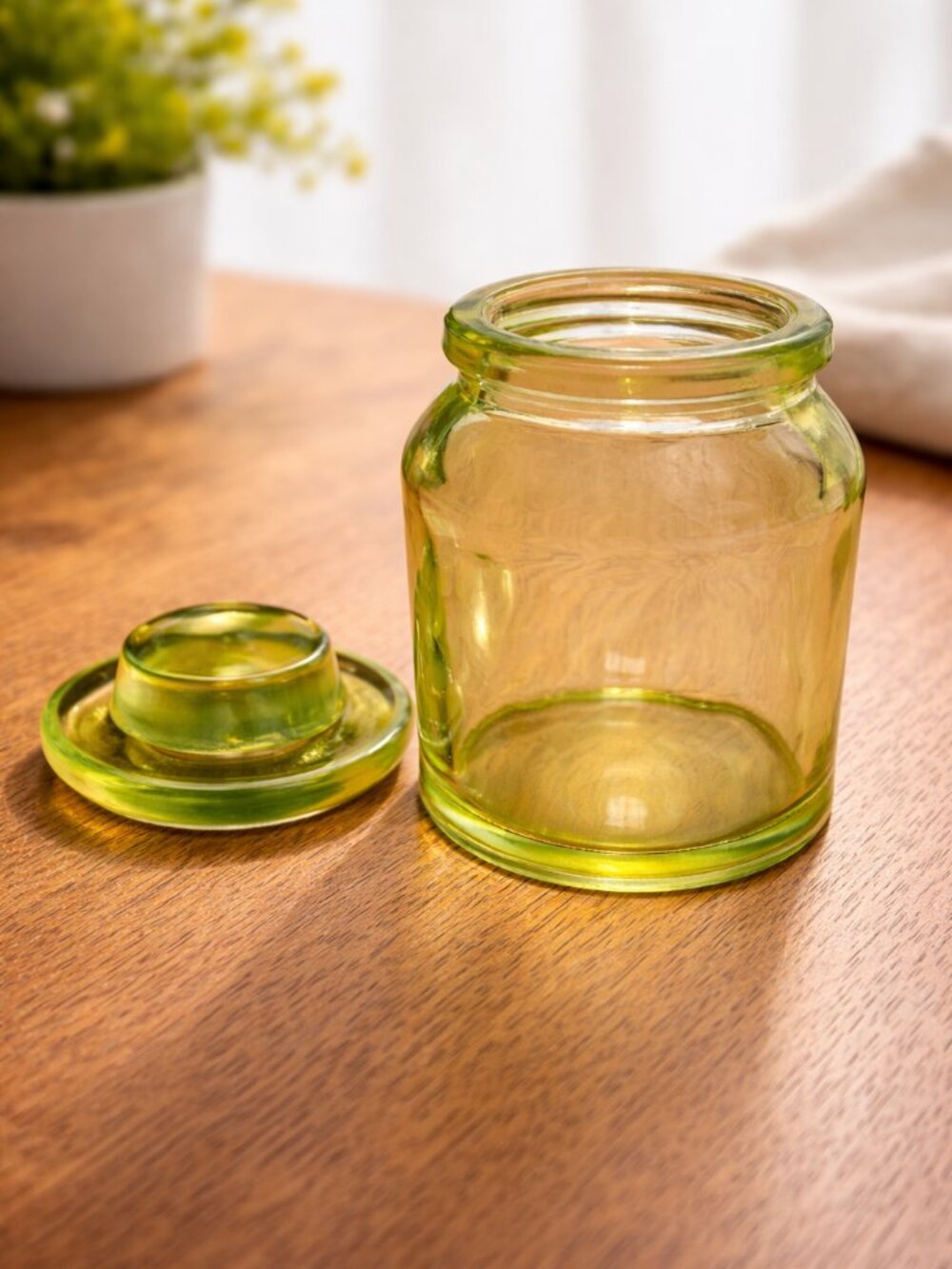Uranium Vaseline Glass  Apothecary Jar
